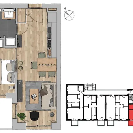 公寓 1 Bedroom Cozy In 北滩岛